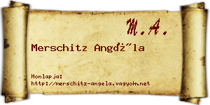 Merschitz Angéla névjegykártya